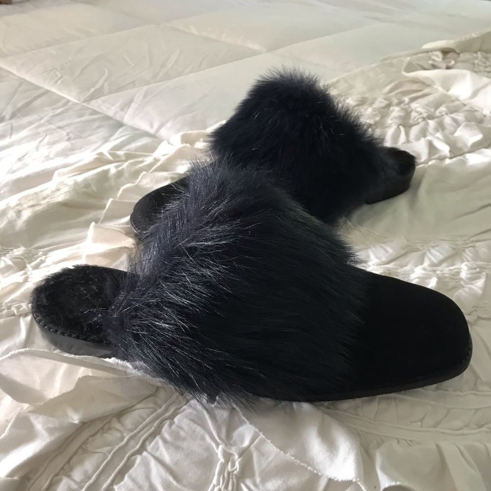 Stuart Weitzman Fur Mules
